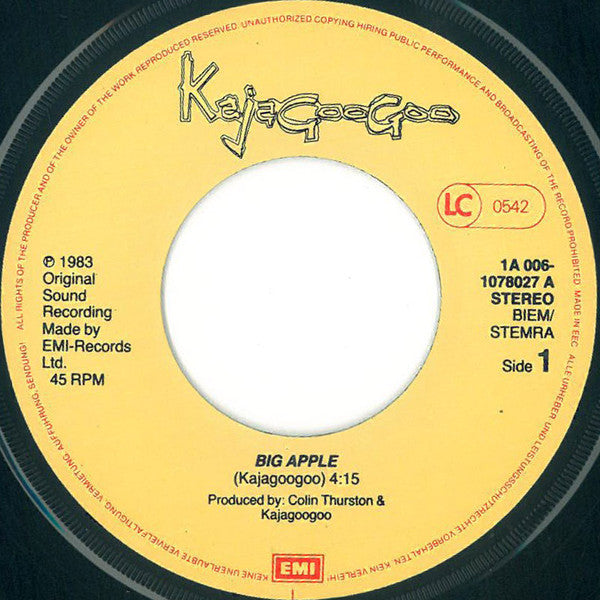 Kajagoogoo : Big Apple (7", Single)