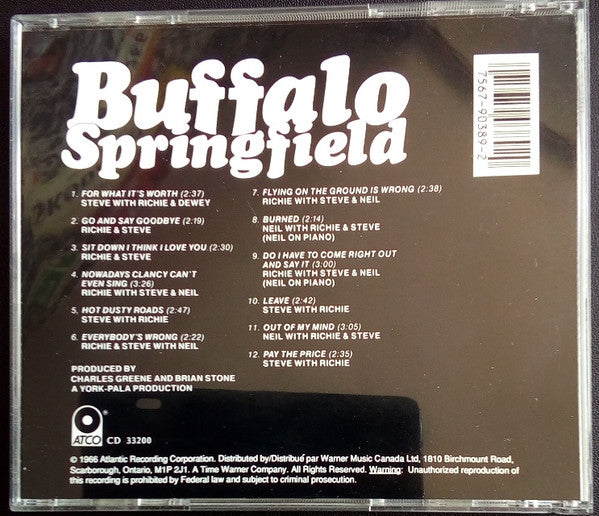 Buffalo Springfield : Buffalo Springfield (CD, Album, RE)
