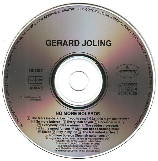 Gerard Joling : No More Boleros (CD, Album)