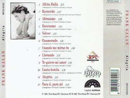 Frank Galan : Alegria (CD, Album)