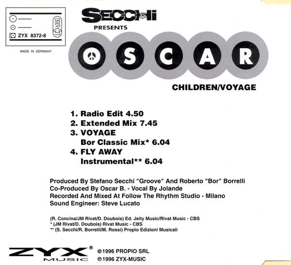 Stefano Secchi Presents Oscar Berardinelli : Children / Voyage (CD, Maxi)