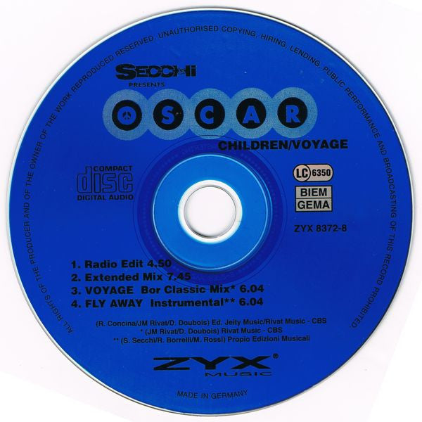 Stefano Secchi Presents Oscar Berardinelli : Children / Voyage (CD, Maxi)
