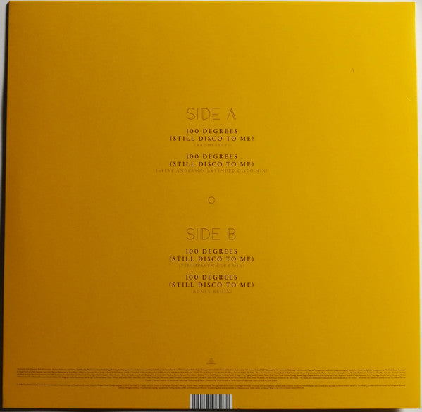 Kylie Minogue + Dannii Minogue : 100 Degrees (Still Disco To Me) (12", Single, Cle)