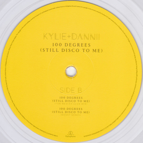 Kylie Minogue + Dannii Minogue : 100 Degrees (Still Disco To Me) (12", Single, Cle)