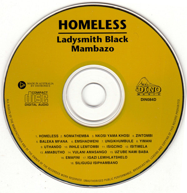 Ladysmith Black Mambazo : Homeless (CD, Album)