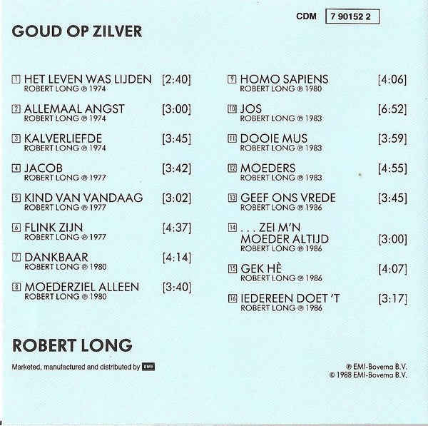 Robert Long : Goud Op Zilver (CD, Comp)