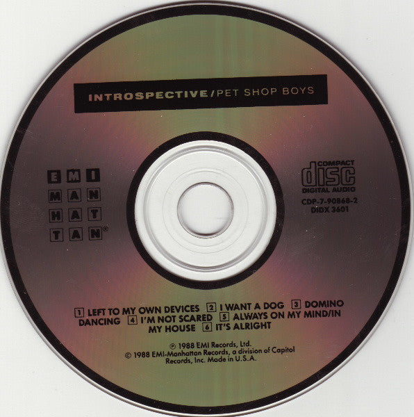 Pet Shop Boys : Introspective (CD, Album)