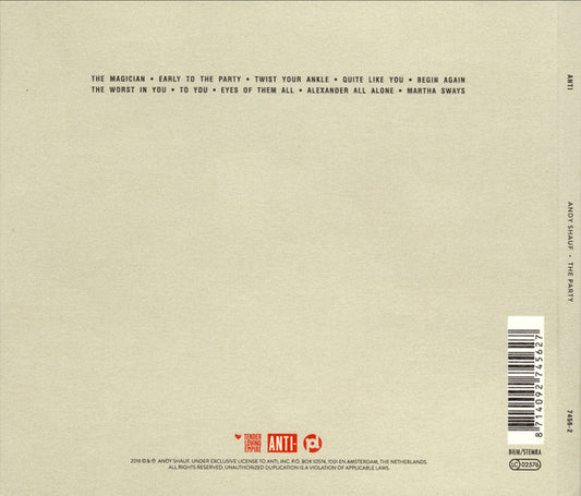 Andy Shauf : The Party (CD, Album, Dig)