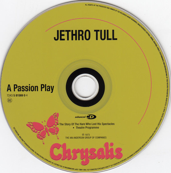 Jethro Tull : A Passion Play (CD, Album, Enh, RE, RM)