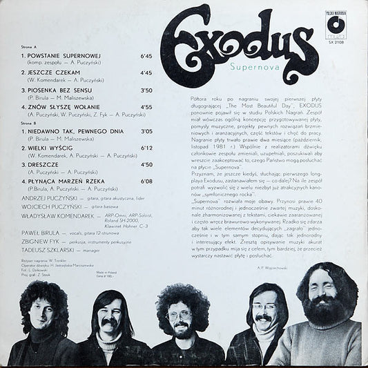 Exodus (7) : Supernova (LP, Album, RP)