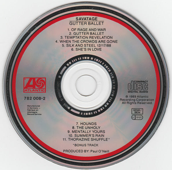 Savatage : Gutter Ballet (CD, Album)