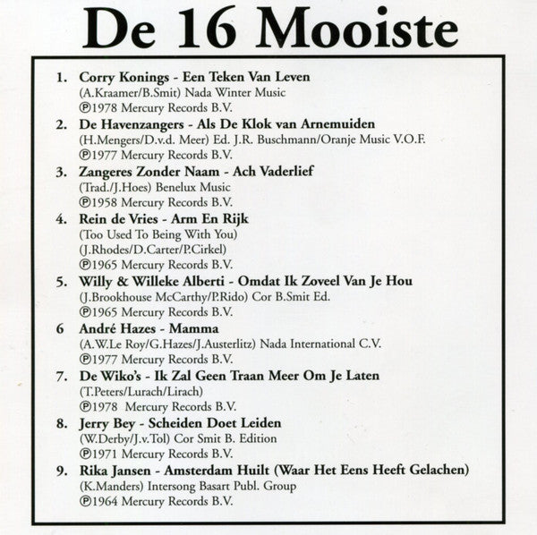 Various : De 16 Mooiste Levensliedjes 2 (CD, Comp)