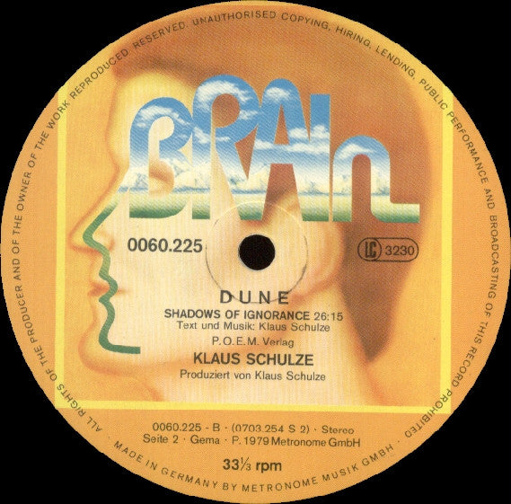 Klaus Schulze : Dune (LP, Album)