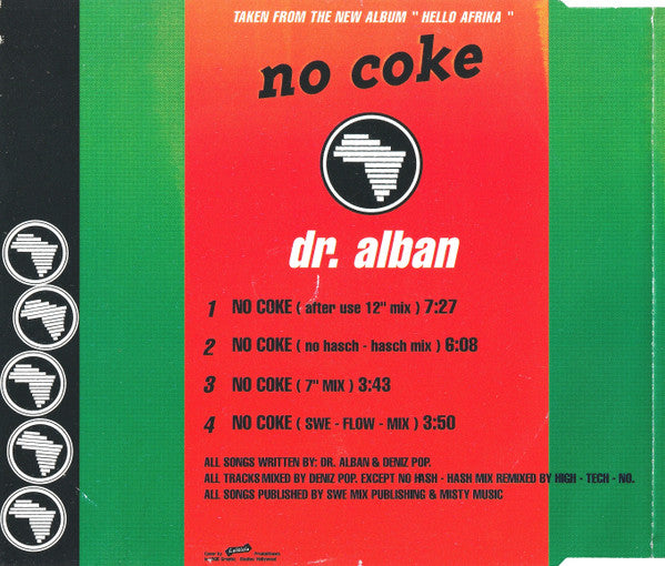 Dr. Alban : No Coke (The Twelve Inch Remixes) (CD, Maxi)