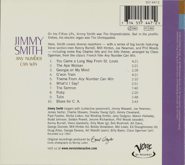 Jimmy Smith : Any Number Can Win (CD, Album, RE, RM, Dig)