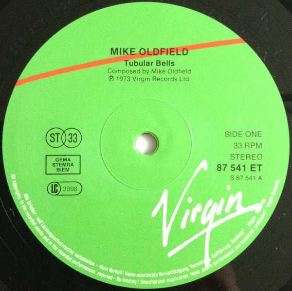 Mike Oldfield : Tubular Bells (LP, Album, RE)