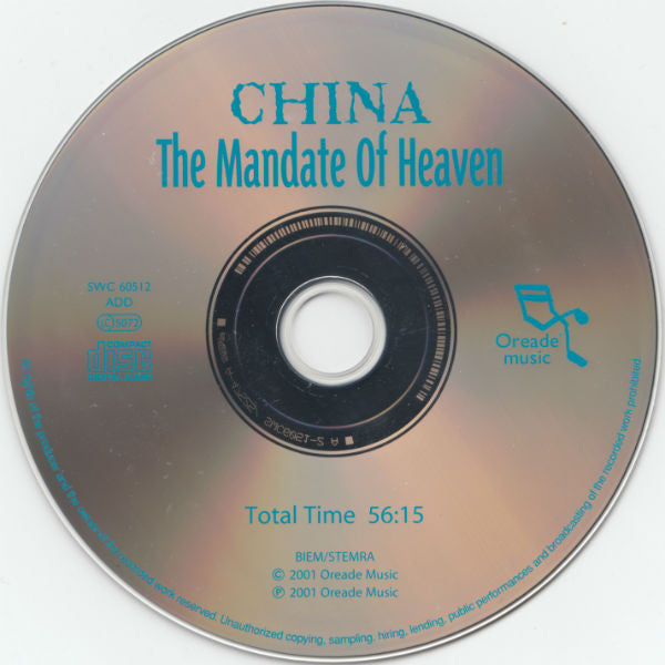Various : China (The Mandate Of Heaven) (CD, Comp)