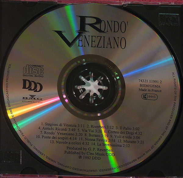 Gian Piero Reverberi : Rondò Veneziano : Rondo' Veneziano (CD, Album)