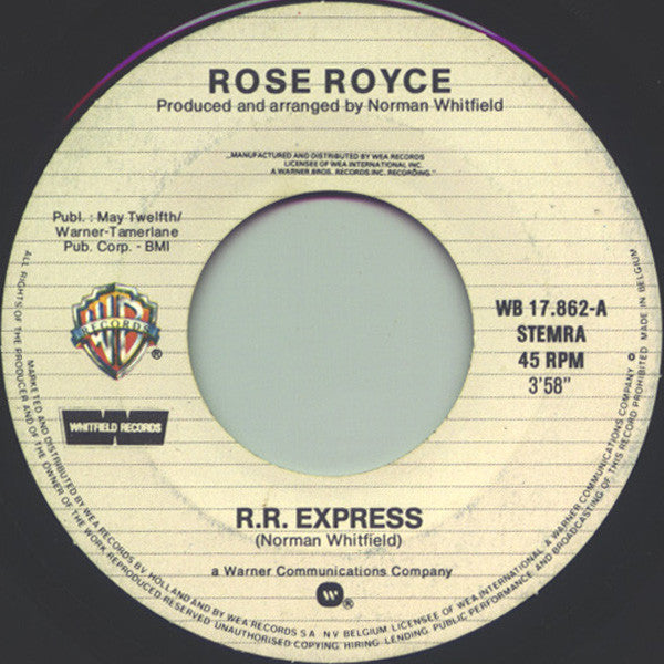 Rose Royce : R.R. Express (7", Single)