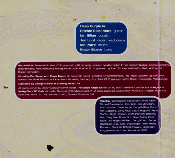 Deep Purple : The Battle Rages On... (CD, Album)