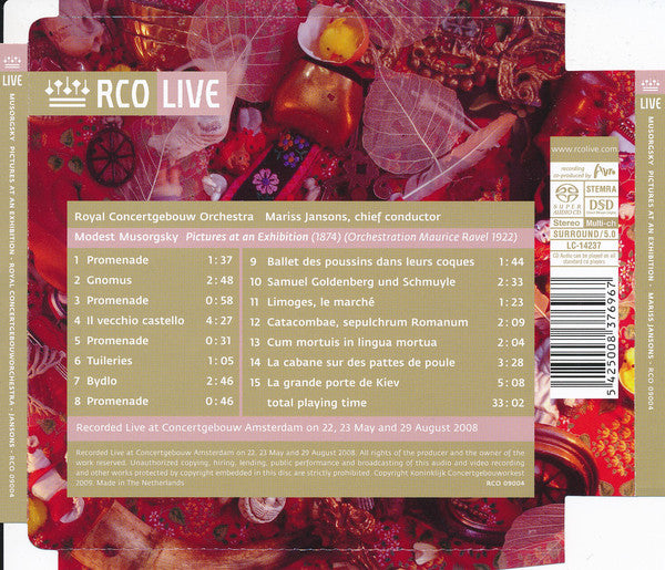 Concertgebouworkest / Modest Mussorgsky / Mariss Jansons : Pictures At An Exhibition (SACD, Hybrid, Multichannel, Album, 5.0)