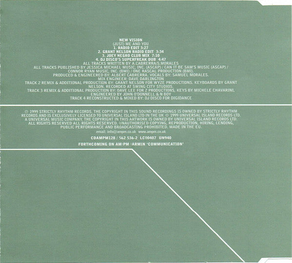 New Vision : (Just) Me And You (CD, Single, PMD)