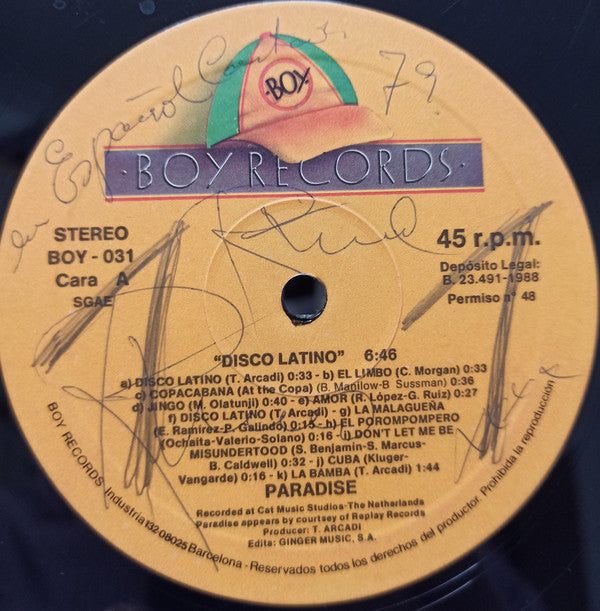 Paradise : Disco Latino  (12", Maxi)