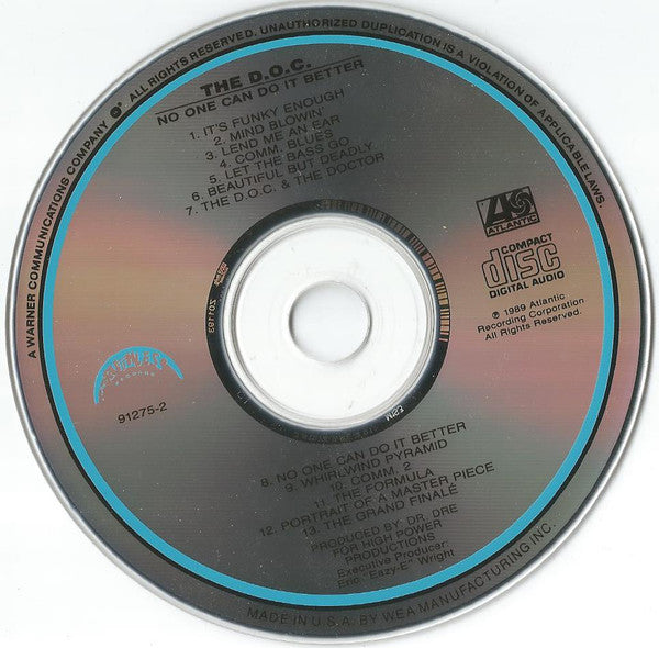 The D.O.C. : No One Can Do It Better (CD, Album, RE, WEA)