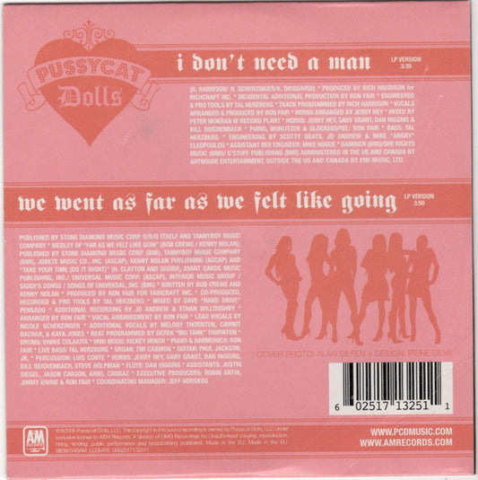 The Pussycat Dolls : I Don't Need A Man (CD, Single, Car)