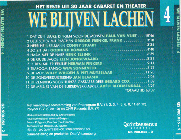 Various : We Blijven Lachen 4 (CD, Comp)