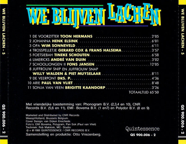 Various : We Blijven Lachen 5 (CD, Comp)