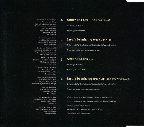 Boyzone : Father And Son (CD, Maxi)