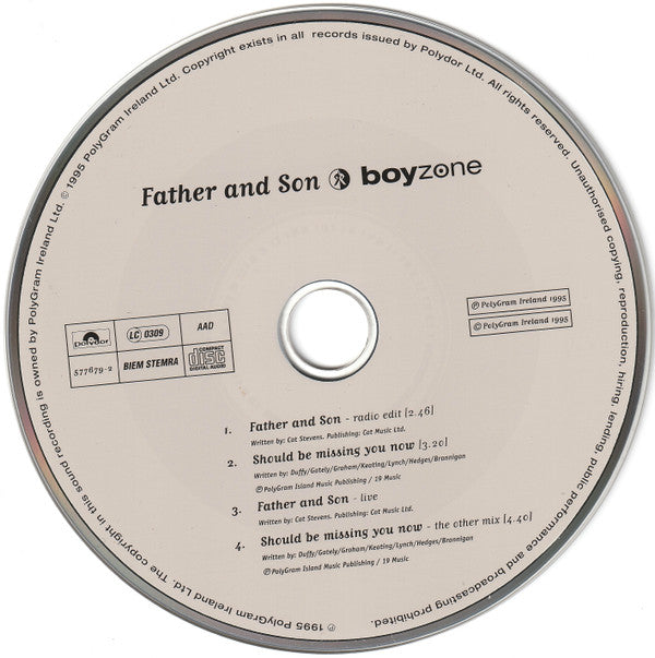 Boyzone : Father And Son (CD, Maxi)