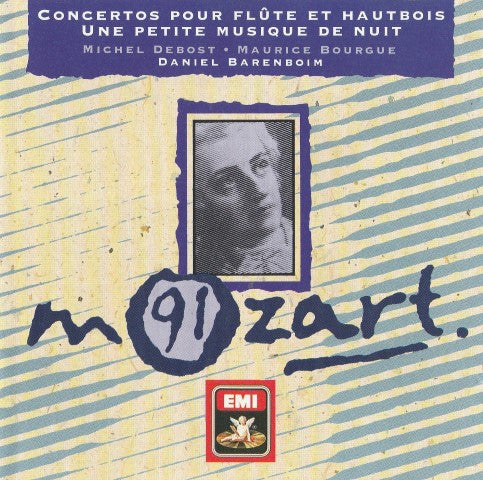 Wolfgang Amadeus Mozart - Michel Debost • Maurice Bourgue, Daniel Barenboim : Concertos Pour Flûte Et Hautbois (CD, Album, Comp)