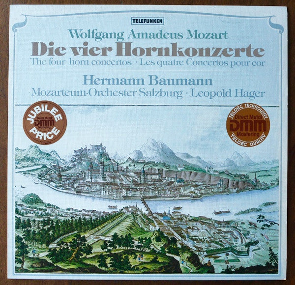 Wolfgang Amadeus Mozart, Hermann Baumann, Das Mozarteum Orchester Salzburg · Leopold Hager : Die Vier Hornkonzerte = The Four Horn Concertos = Les Quatre Concertos Pour Cor (LP, RE, DMM)