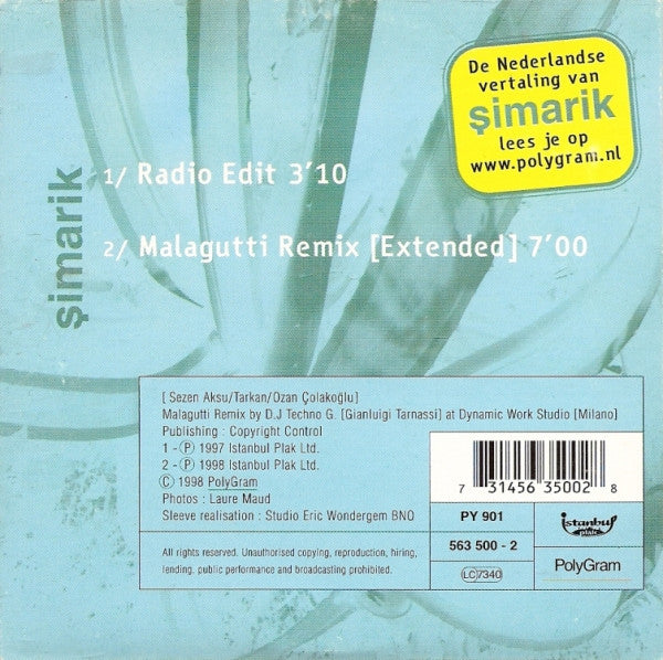 Tarkan : Şimarik (CD, Single, Car)