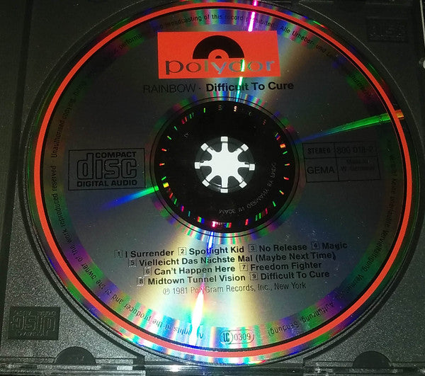 Rainbow : Difficult To Cure (CD, Album, RE)
