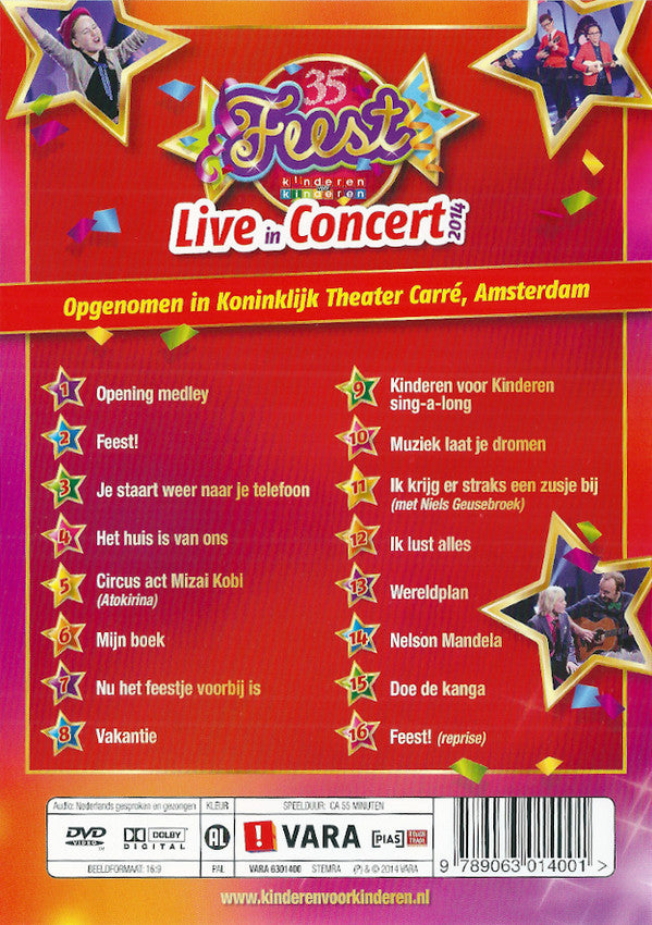 Kinderen voor Kinderen : 35 - Feest - Live In Concert 2014 (DVD-V, PAL)