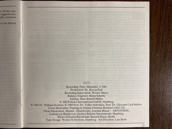 Ludwig van Beethoven – Daniel Barenboim : Sonaten »Waldstein • Pastorale • Quasi Una Fantasia« (CD, Comp)