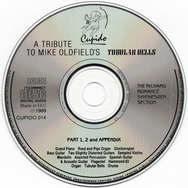 The Richard Romance Synthesizer Section : A Tribute To Mike Oldfield's Tubular Bells (CD, Album)