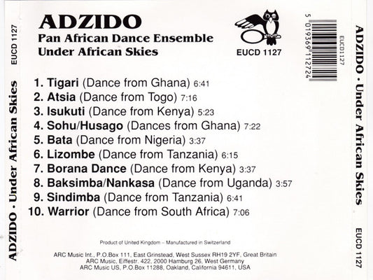 Adzido Pan African Dance Ensemble : Under African Skies (CD, Album)