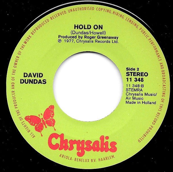 David Dundas : Fly Baby Fly (7", Single)