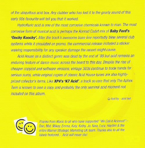 Various : We Call It Acieeed! (2xCD, Comp, P/Mixed)