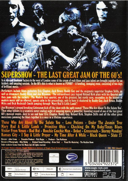 Various : Supershow - The Last Great Jam Of The 60's! (DVD, Mono, PAL)