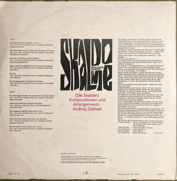Skaldowie : Skaldowie, Kraków (LP, Album)