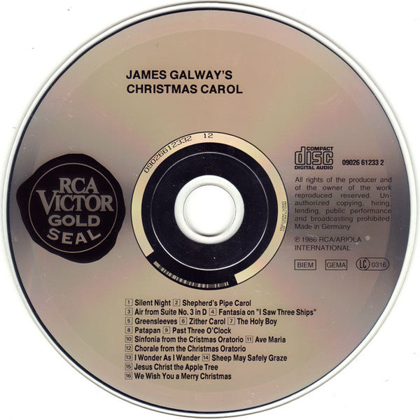 James Galway : Christmas Carol (CD, Album, RP)