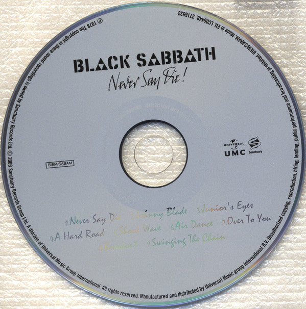 Black Sabbath : Never Say Die! (CD, Album, RE, RM, Dig)