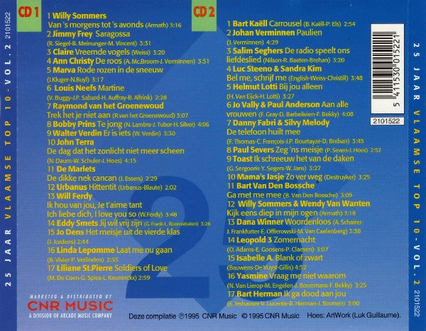 Various : 25 Jaar Vlaamse Top 10 Vol. 2 - 34 Grote Hits Uit Vlaanderen (2xCD, Comp)