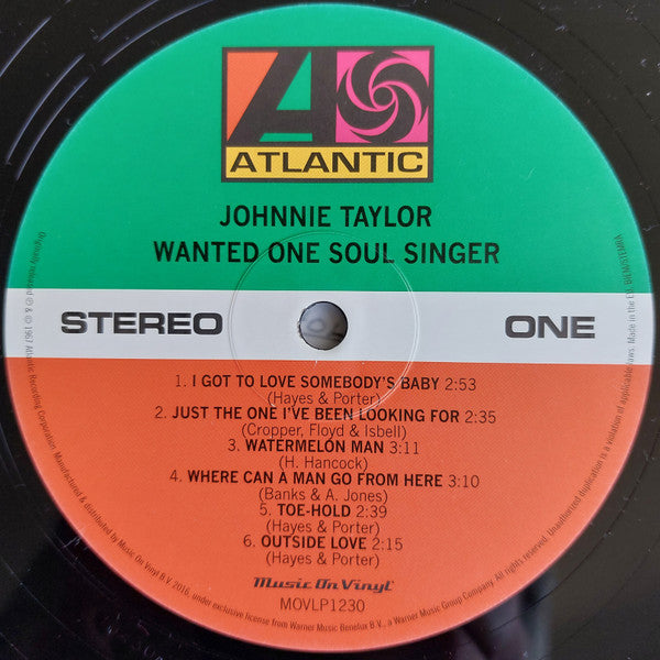 Johnnie Taylor : Wanted One Soul Singer (LP, Album, RE)
