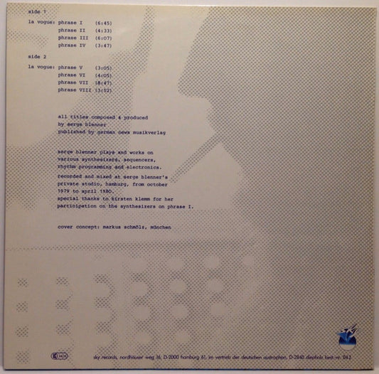 Serge Blenner : La Vogue (LP, Album)